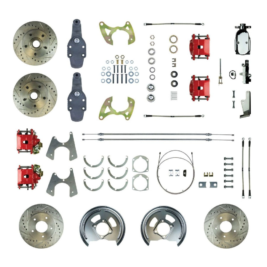 The Right Stuff 1958-64 Chevrolet Impala, 2" Drop, 4-Wheel Manual Disc Brake Conversion Kit - (FSC584SDDZX)
