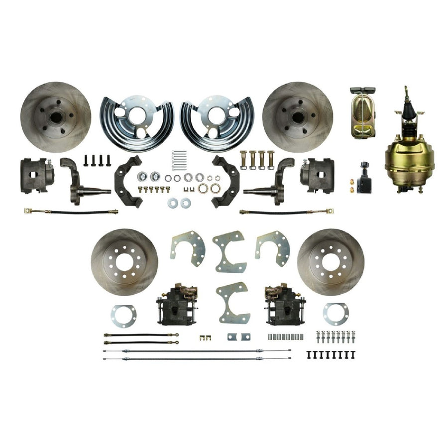 The Right Stuff 1965-72 Mopar B/E-Body, 8" Booster, 4-Wheel Power Disc Brake Conversion Kit - (MDC42DC)