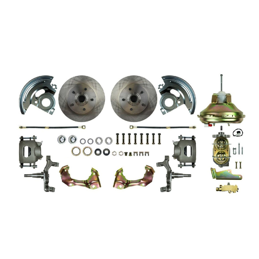 The Right Stuff 67-72 Chevelle/GM A-Body, Power 11" Booster 2" Drop Front Disc Brake Conversion - (AFXDC06D)