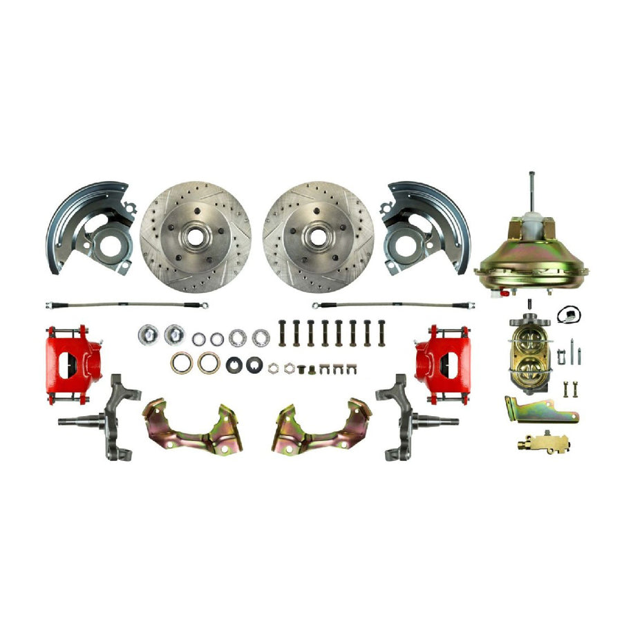 The Right Stuff 67-72 Chevelle/GM A-Body, Power 11" Booster 2" Drop Front Disc Brake Conversion - (AFXDC06DZ)