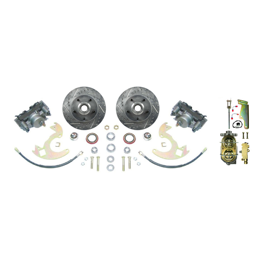 The Right Stuff 1962-67 Chevy II Front Manual Disc Brake Conversion for Factory 14" Wheel Setup - (AFXSD14NA)