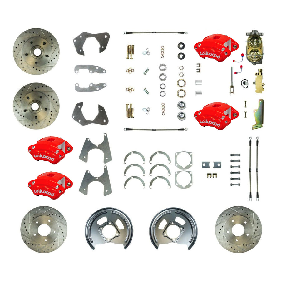 The Right Stuff 1965-68 Chevrolet Impala, Performance 4-Wheel Manual Disc Brake Conversion Kit - (FSC664SDCZ)