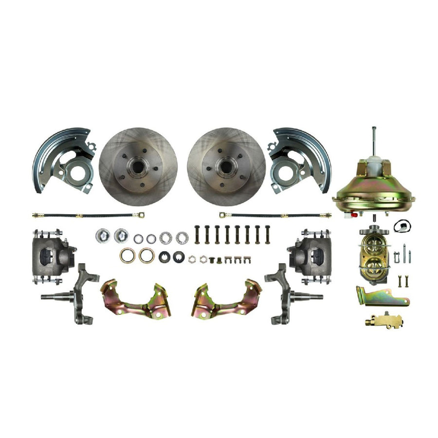 The Right Stuff 67-74 GM F/X-Body, Power 11" Booster, 2" Drop, Front Disc Brake Conversion Kit - (AFXDC02D)