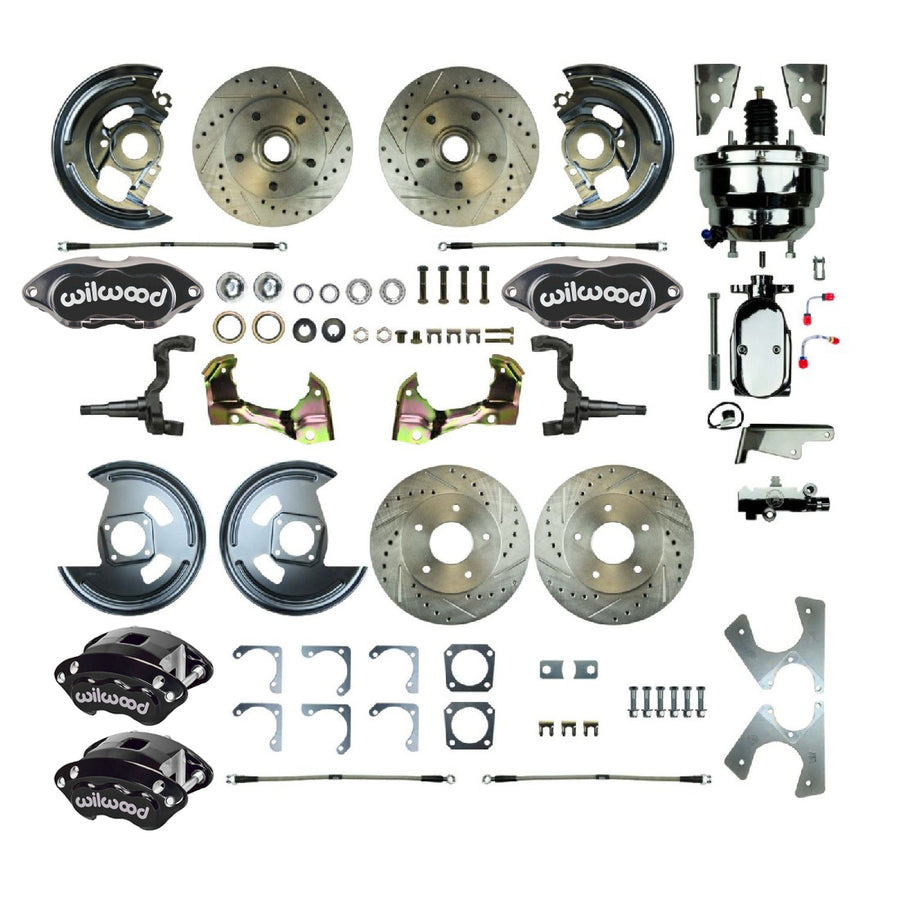 The Right Stuff 67-69 GM F-Body Non-Staggered 4 Wheel Power Disc Brake Conversion Kit - (AFXDC22CSX)