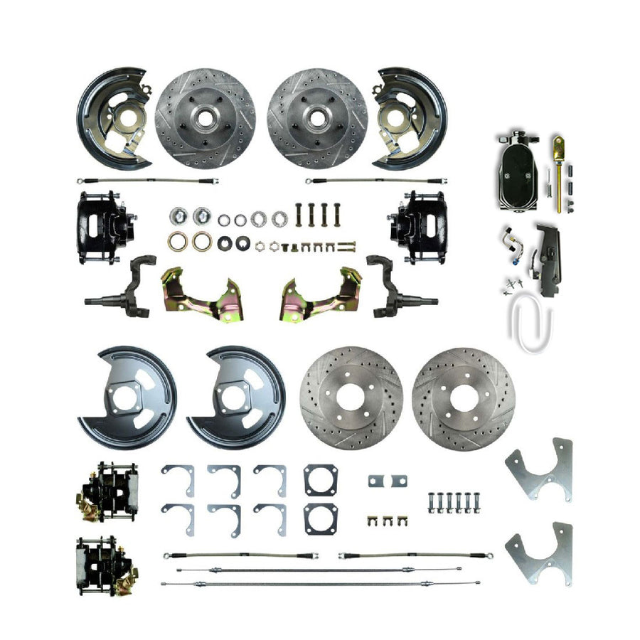 The Right Stuff 1968-1974 GM F/X-Body, Staggered Shocks, 4-Wheel Manual Disc Brake Conversion - (AFXSD45CSY)