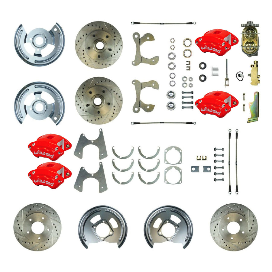 The Right Stuff 1955-64 Chevrolet Bel Air/Impala, 4-Wheel Manual Disc Brake Conversion Kit - (FSC564SDCZ)