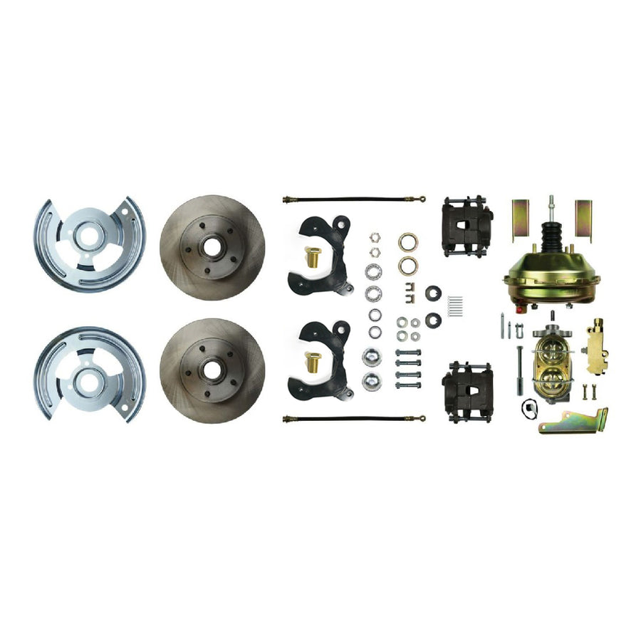 The Right Stuff 1958 Chevrolet Impala, 9" Booster, Power Front Disc Brake Conversion Kit - (FSC58DCC)