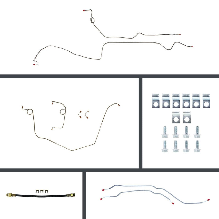 The Right Stuff 1969 Chevrolet Camaro, Pre-Bent Power Front Disc Brake Conversion Line Kit - (FOP69H2)
