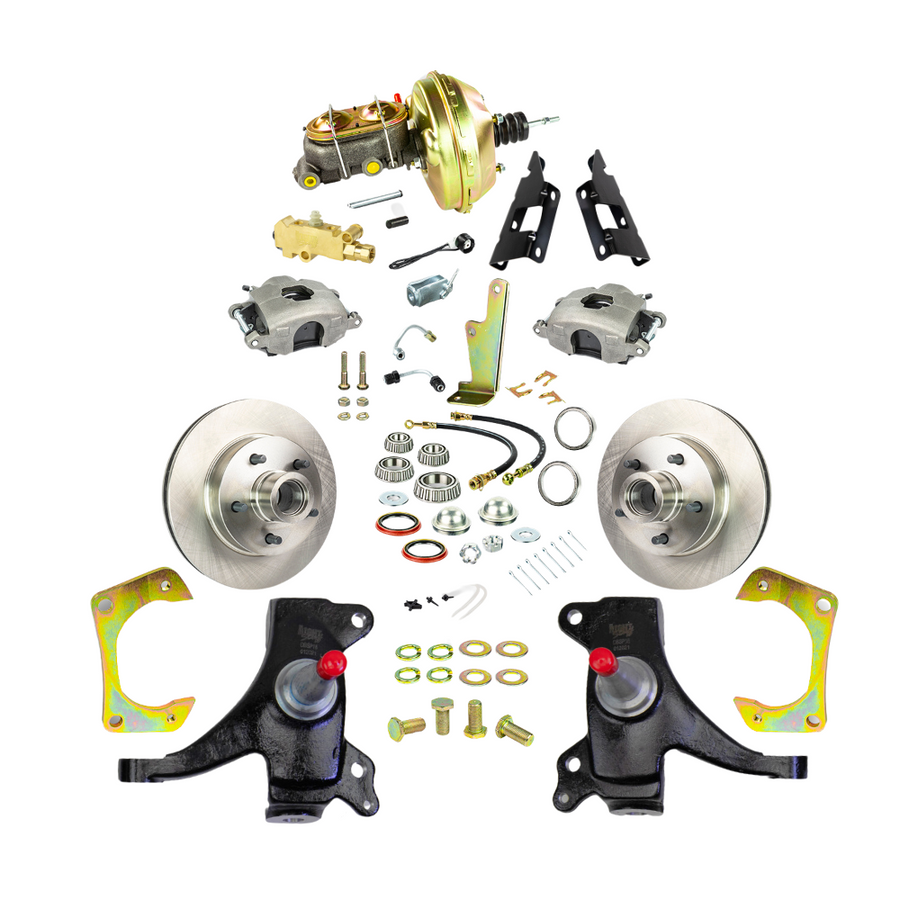 The Right Stuff 1973-87 GM C10/C15 Truck/Suburban 2" Drop, Power Front Disc Brake Conversion - (TDC7325D)