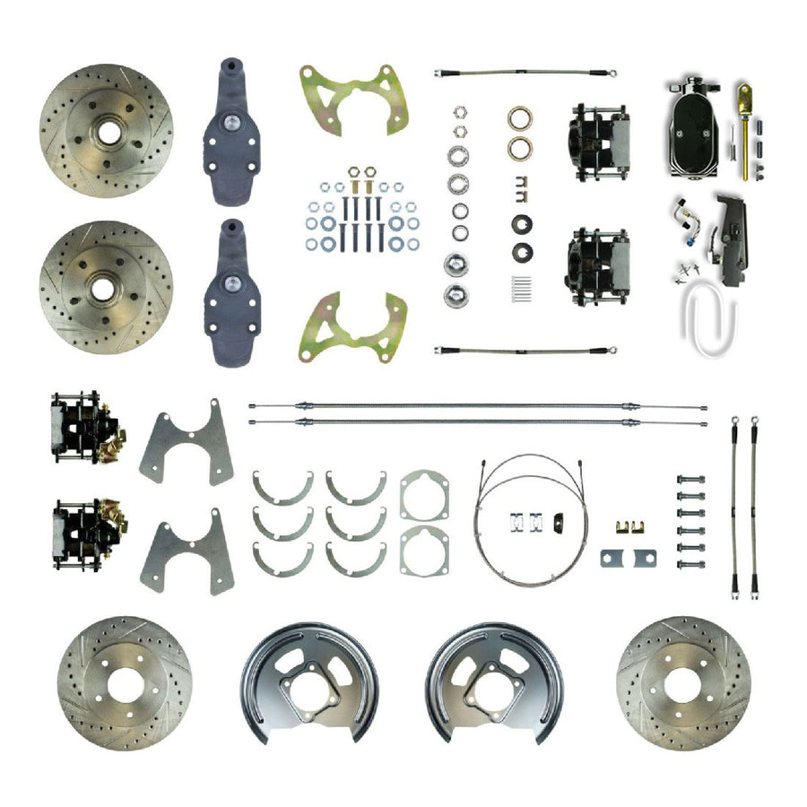 The Right Stuff 1958-64 Chevrolet Impala, 2" Drop, 4-Wheel Manual Disc Brake Conversion Kit - (FSC584SDDSY)