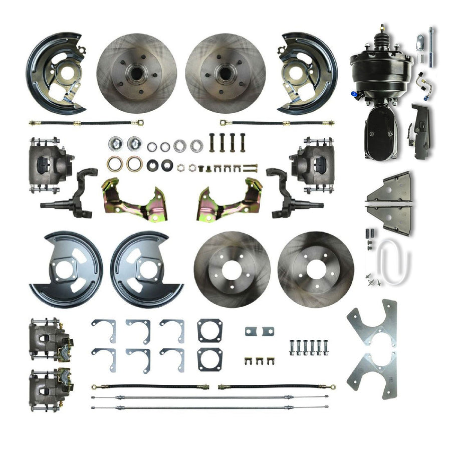 The Right Stuff 1967 GM F-Body Non-Staggered 4 Wheel Power Disc Brake Conversion - AFXDC42CY - (AFXDC42CY)