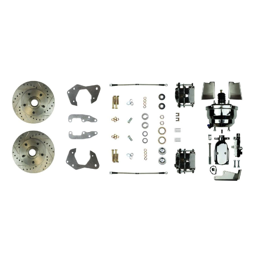 The Right Stuff 1965-68 Chevrolet Impala, 8" Dual Booster, Power Front Disc Brake Conversion Kit - (FSC65DCCSX)