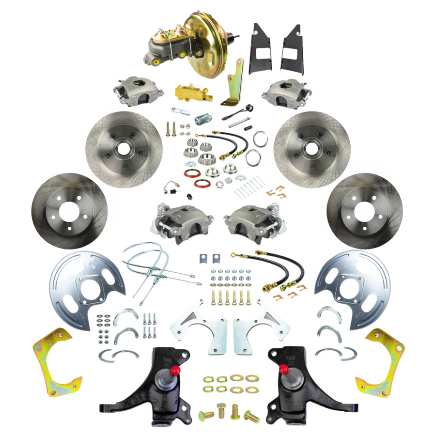 The Right Stuff 73-87 GM C10/C15 Truck/Suburban 2" Drop Power 4-Wheel Disc Brake Conversion - (TDC7355D)