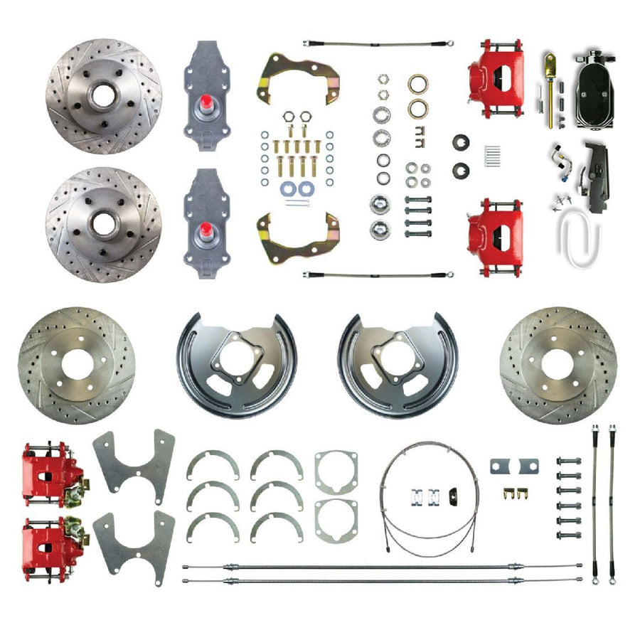 The Right Stuff 1955-57 Chevrolet Bel Air, 2" Drop, 4-Wheel Manual Disc Brake Conversion - (FSC554SDDZY)