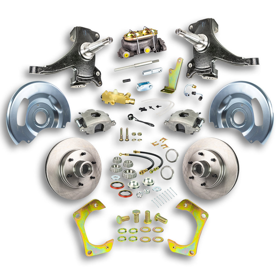 The Right Stuff 60-62 GM Truck & Suburban, 2" Drop, Manual Front Disc Brake Conversion Kit - (TSD6016D)
