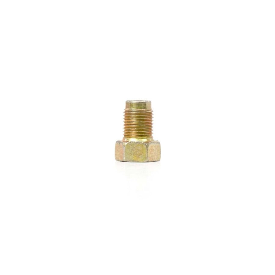 The Right Stuff 3/16" Tube W/10 x 1 Thread, 1/2" Hex, Bubble Flare, Metric Gold Fitting - (MSP6)