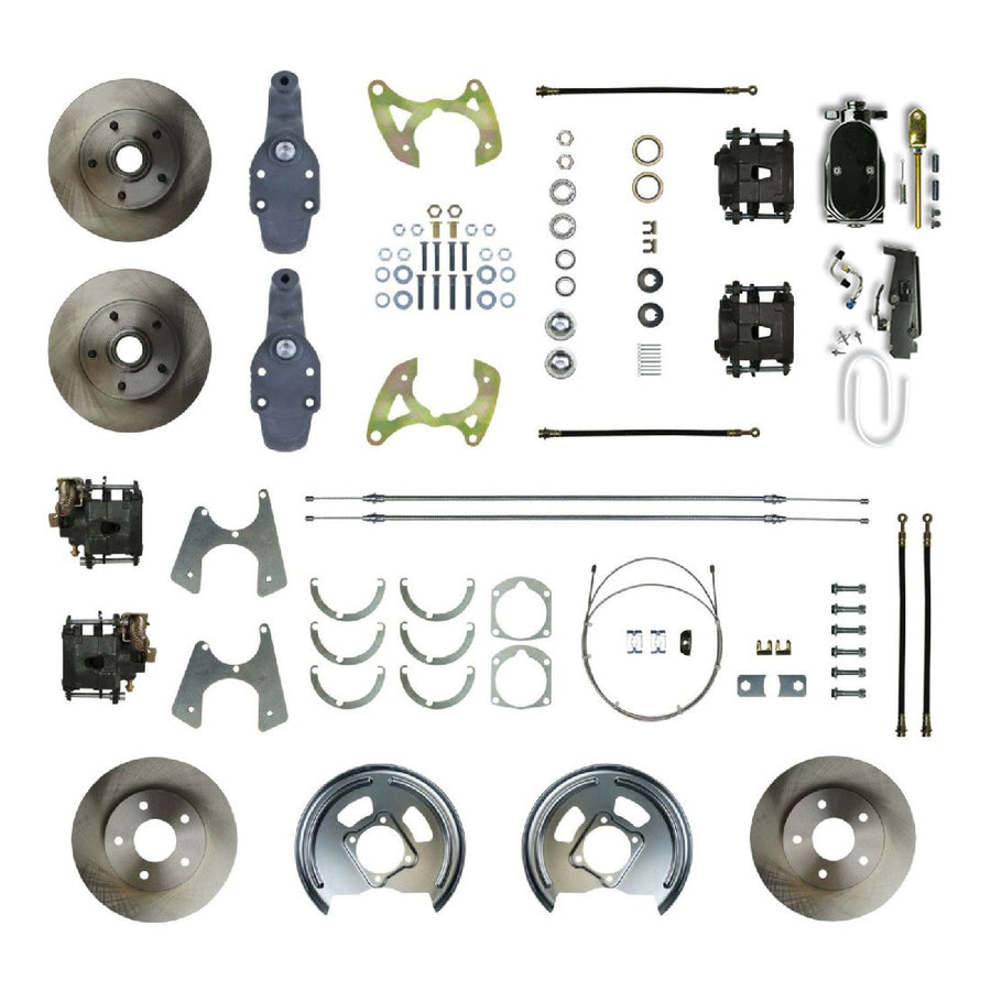 The Right Stuff 1958-64 Chevrolet Impala, 2" Drop, 4-Wheel Manual Disc Brake Conversion Kit - (FSC584SDDY)