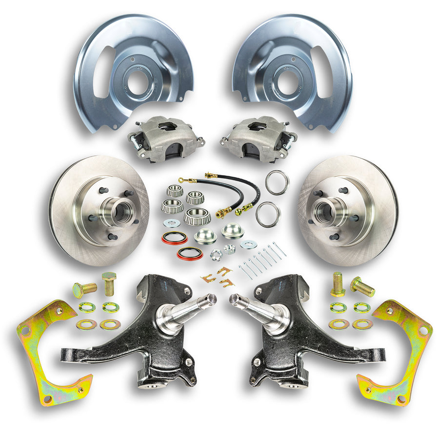 The Right Stuff 63-70 GM Truck/Suburban, 2WD, 2" Drop, "At The Wheel" Disc Brake Conversion - (TWK6315D)