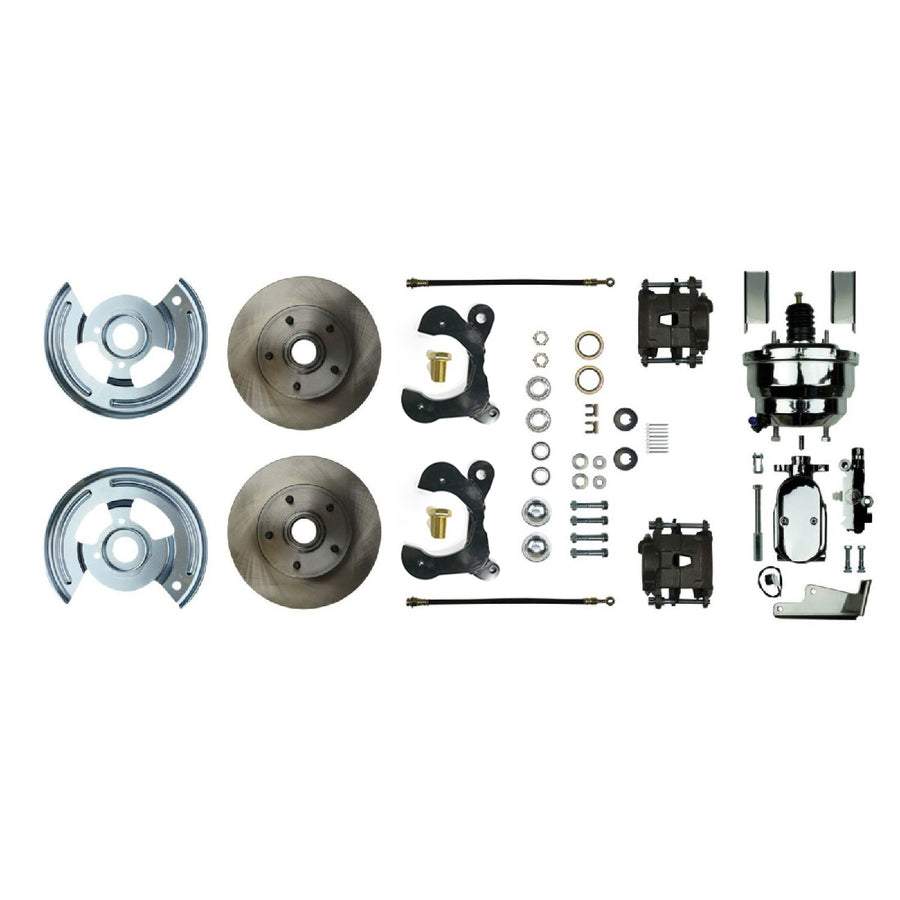 The Right Stuff 1958 Chevrolet Impala, 8" Booster, Power Front Disc Brake Conversion Kit - (FSC58DCCX)