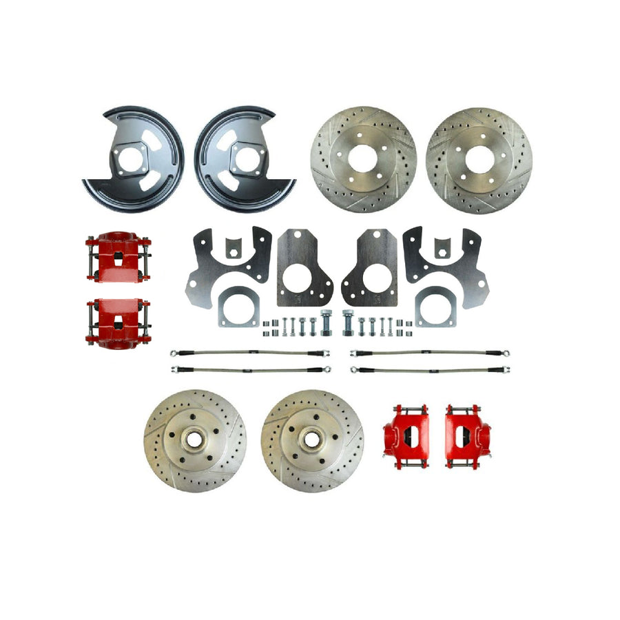 The Right Stuff 1978 GM G-Body Rear Brake Conversion Kit With Matching Front Rotors & Calipers - (A78RDM78Z)