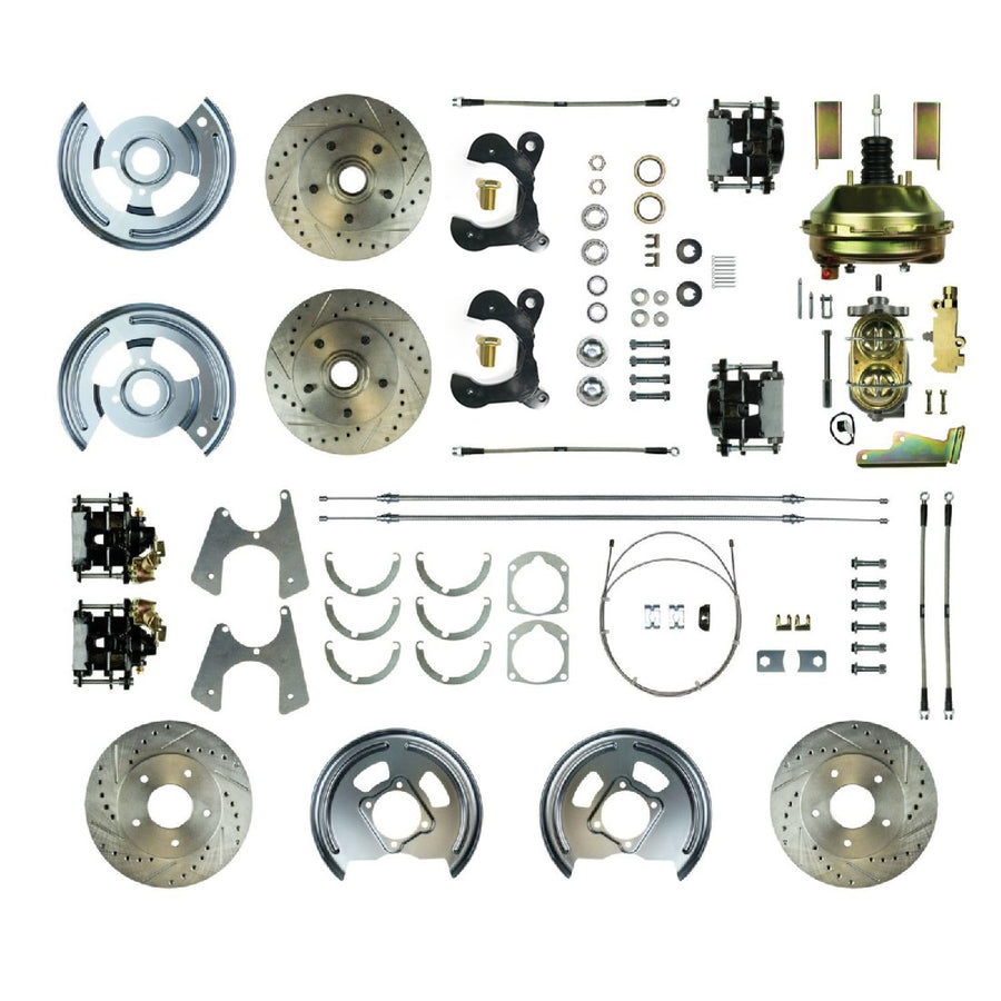 The Right Stuff 1955-57 Chevrolet BelAir/Nomad, Power 9" Booster 4-Wheel Disc Brake Conversion - (FSC554DCCS)