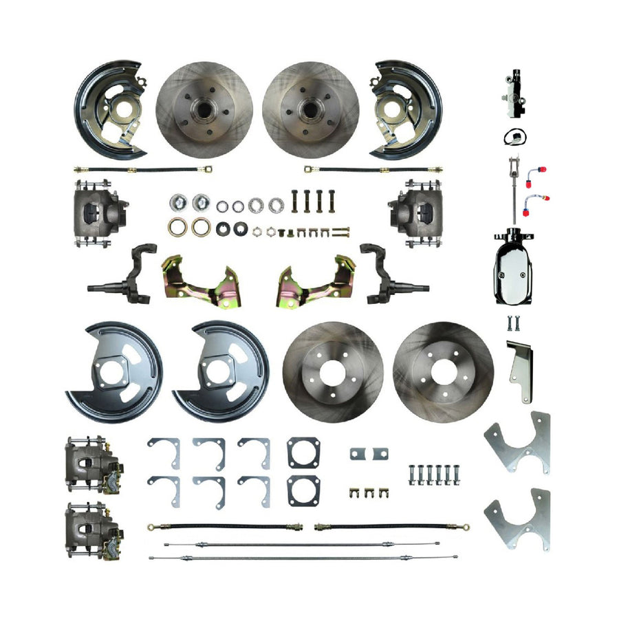 The Right Stuff 1968-1974 GM F/X-Body, Staggered Shocks, 4-Wheel Manual Disc Brake Conversion - (AFXSD45CX)