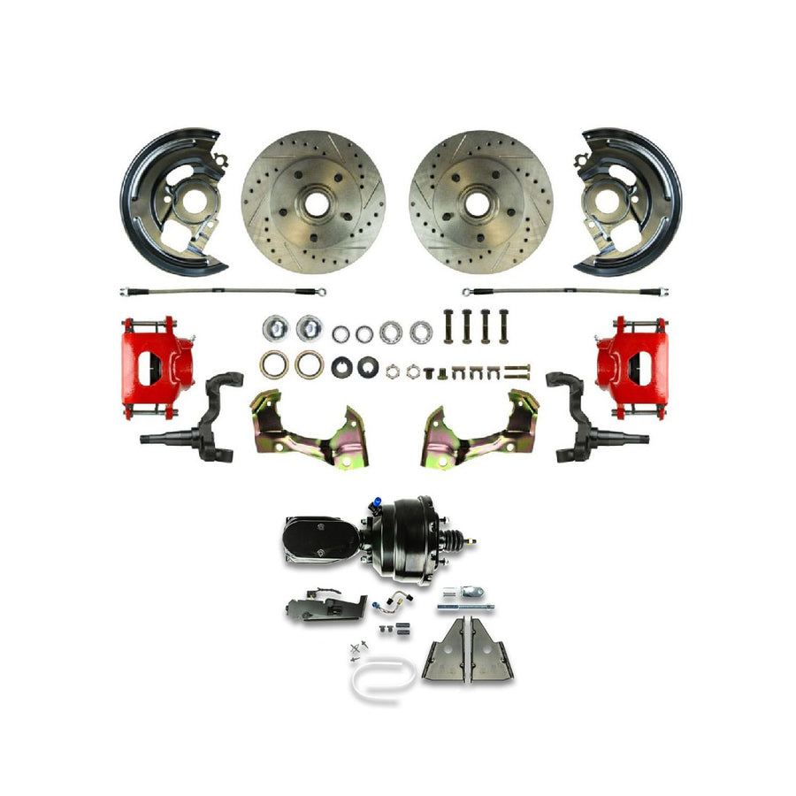 The Right Stuff 1964-1972 Chevelle/GM A-Body Front Power, 9" Booster, Disc Brake Conversion Kit - (AFXDC01CZY)