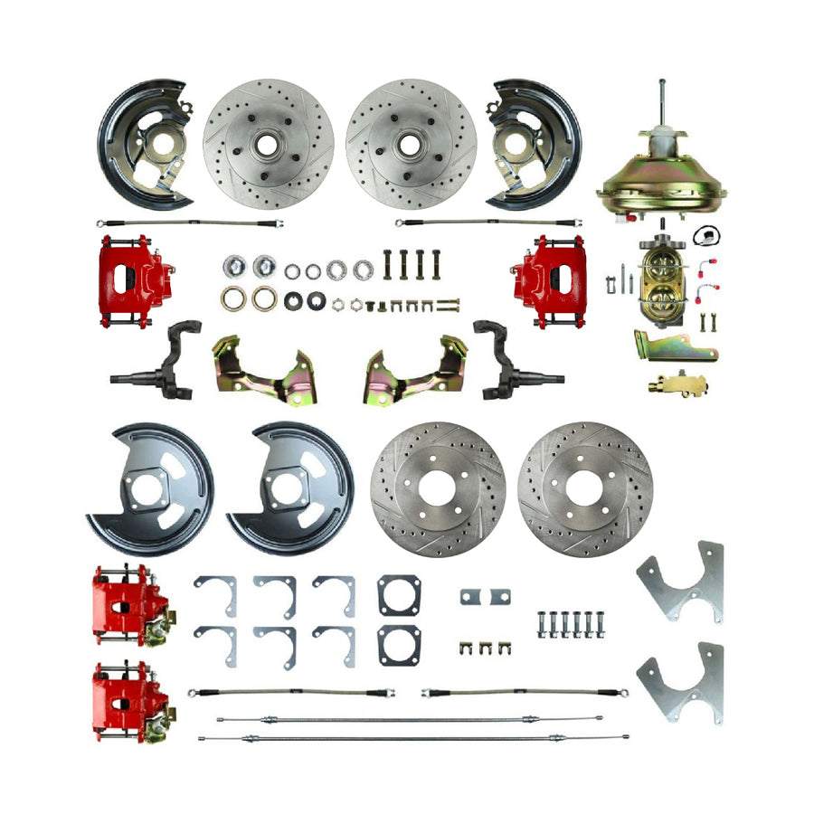 The Right Stuff 1969-74 GM A/F/X-Body, Staggered Shock, 4-Wheel Power Disc Brake Conversion - (AFXDC45CZ)