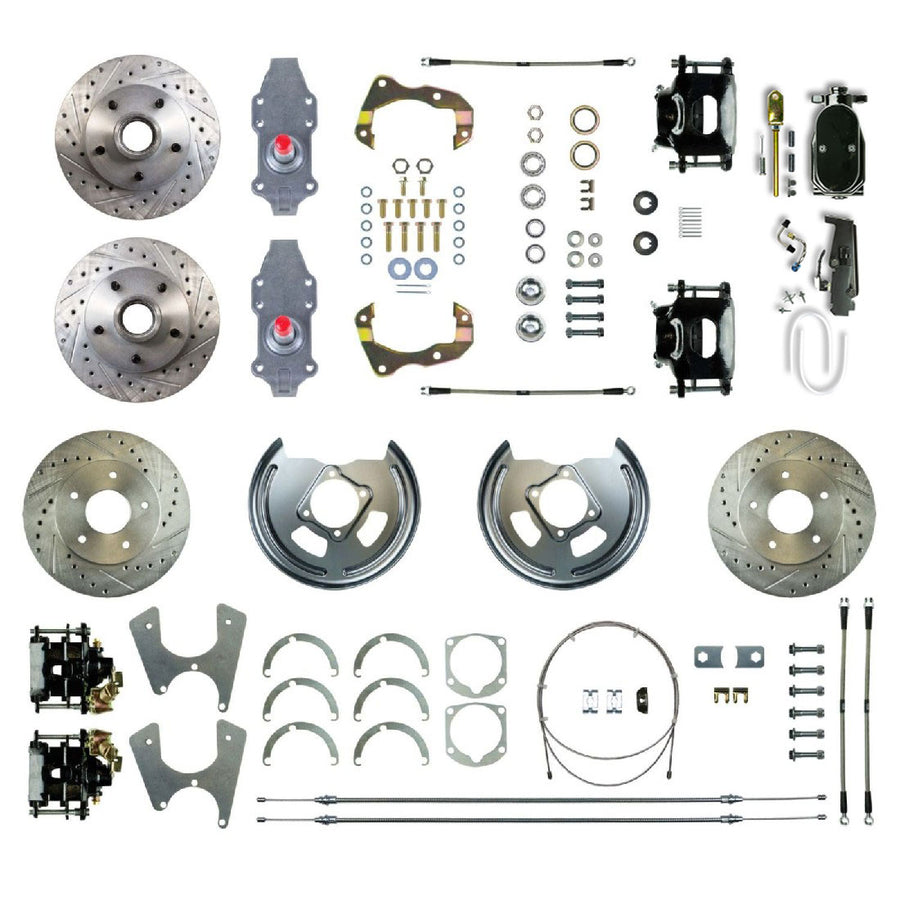 The Right Stuff 1955-57 Chevrolet Bel Air, 2" Drop, 4-Wheel Manual Disc Brake Conversion - (FSC554SDDSY)