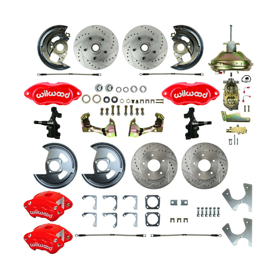 The Right Stuff 67-69 GM F-Body, Staggered, Power 11" Booster 4 Wheel Disc Brake Conversion - (AFXDC25DZ)