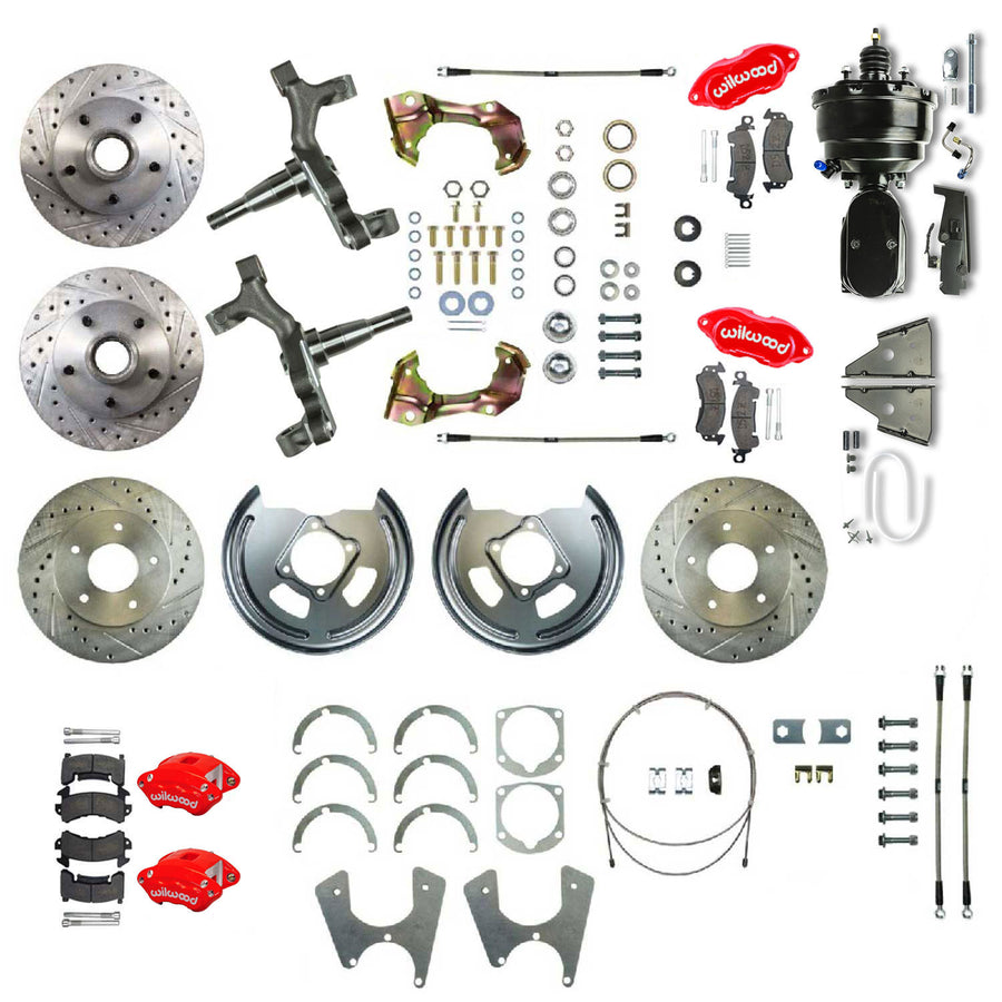 The Right Stuff 67-69 GM F-Body, Staggered, Power 8" Booster 4 Wheel Disc Brake Conversion - (AFXDC25DZY)