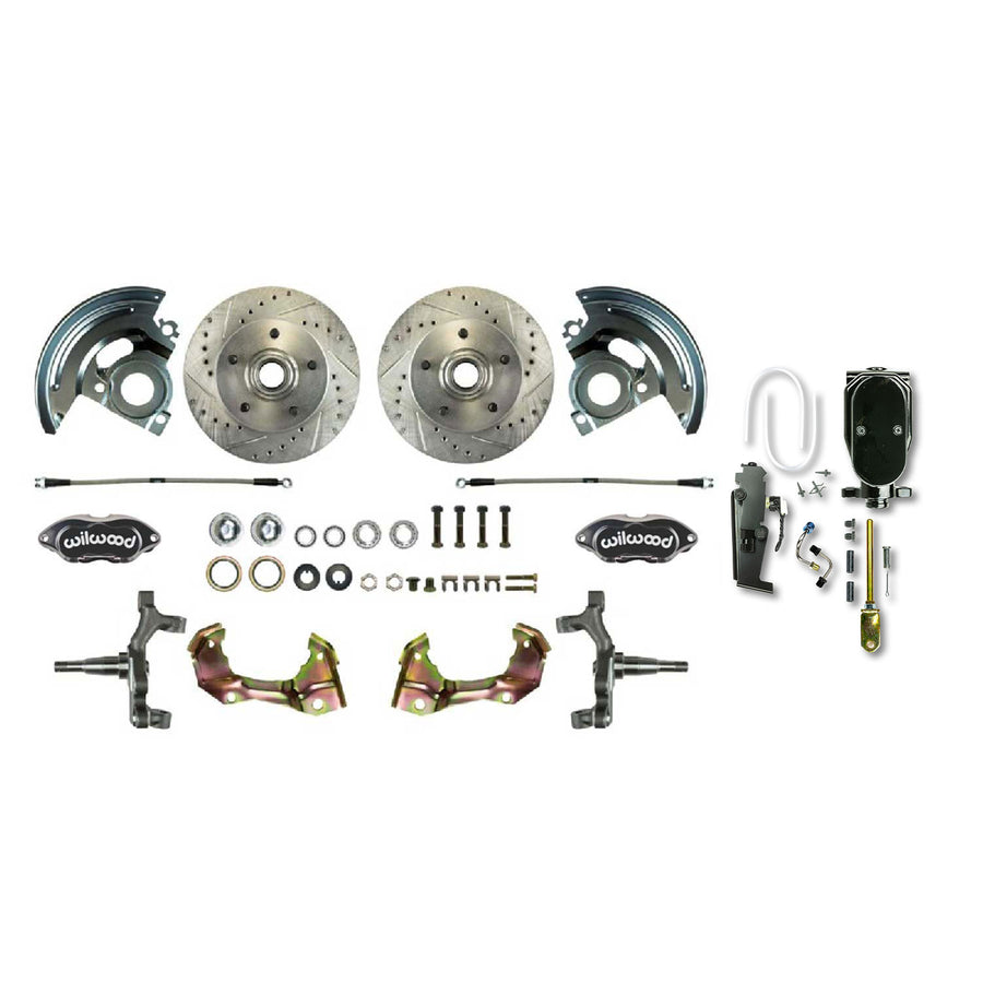 The Right Stuff 1964-72 Chevelle/GM A-Body, 2" Drop, Big Brake Front Manual Disc Conversion Kit - (AFXSD32DSY)