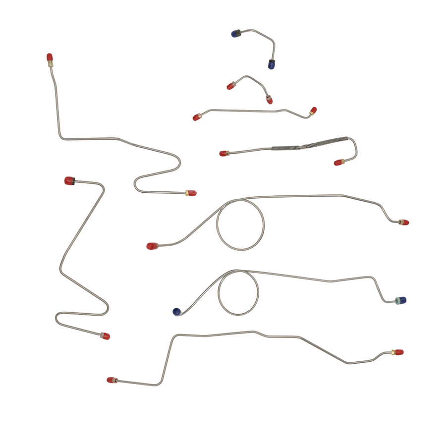 The Right Stuff 1966-75 Ford Bronco, Pre-Bent OE Steel Front Brake Line Kit - (TKT6602)