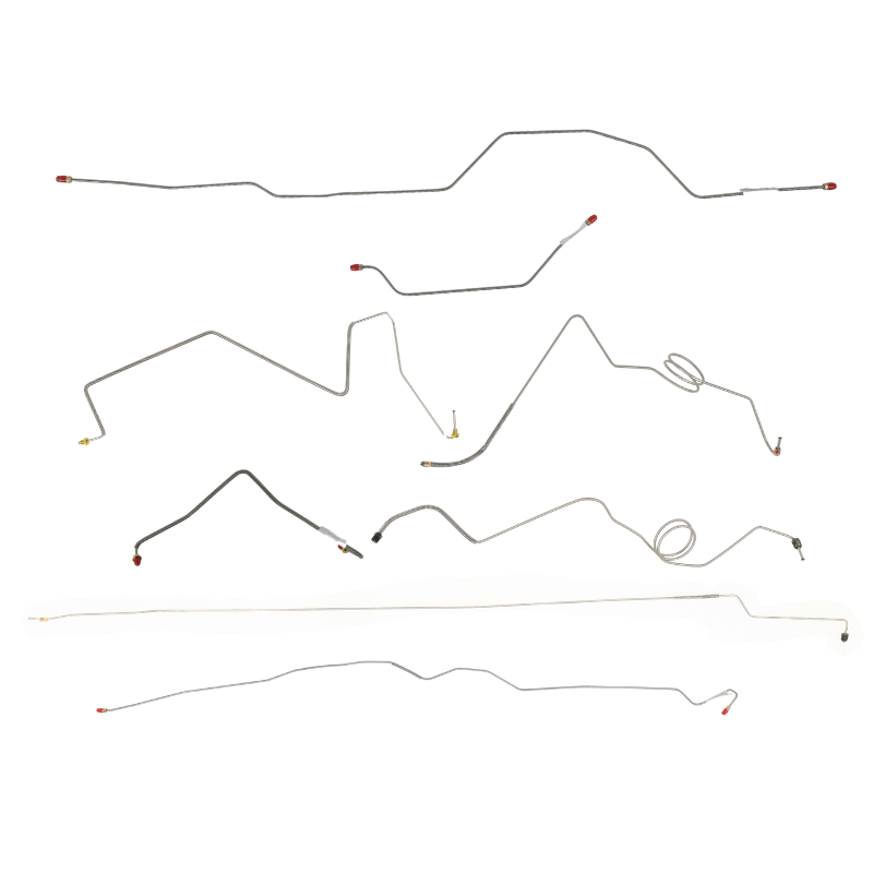 The Right Stuff 1976-79 Ford F100/F150 Shortbed, Pre-Bent Stainless Complete Brake Line Kit - (TBS7662S)