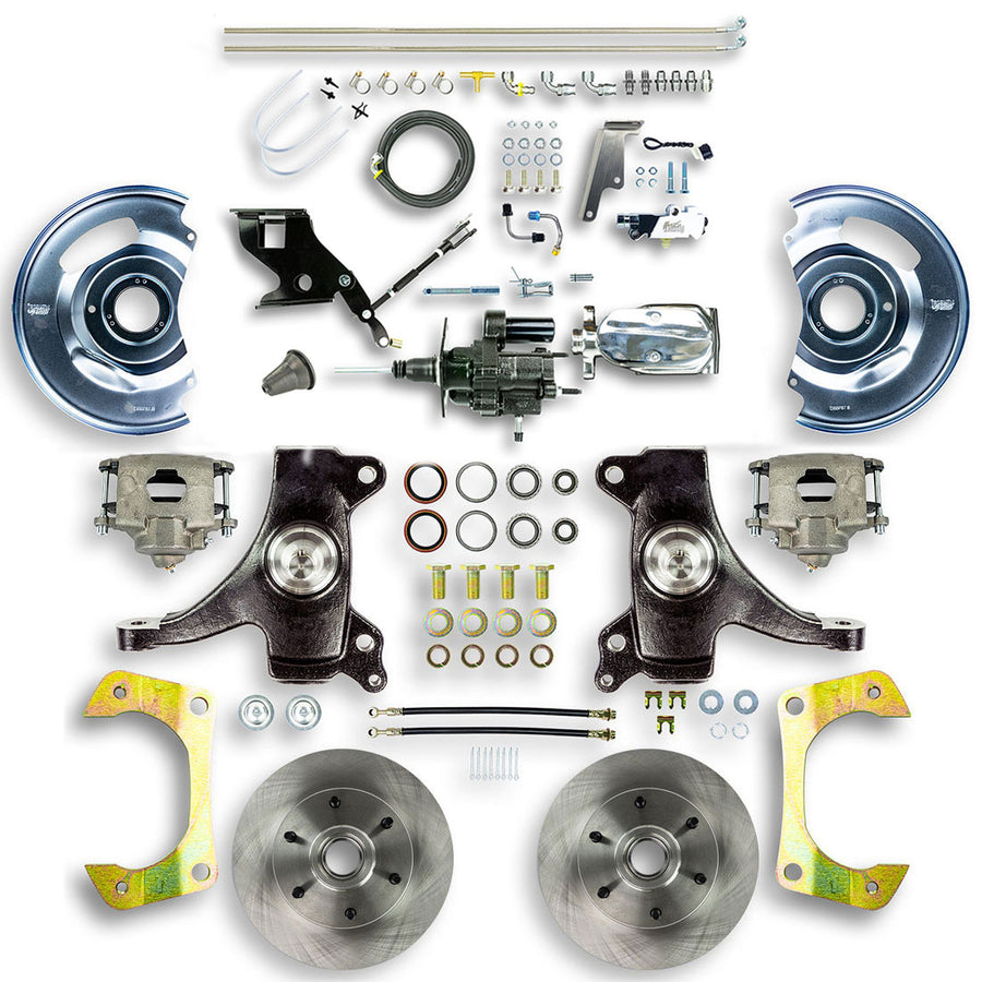 The Right Stuff 1967-70 GM C10/C15 Truck/Suburban 2" Drop, Chrome Power Hydraulic Brake Assist Disc Conv - (THB6726DX)