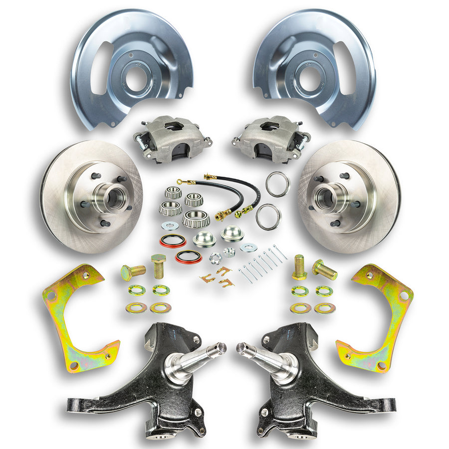 The Right Stuff 60-62 GM Truck/Suburban, 2WD,2" Drop, "At The Wheel" Disc Brake Conversion Kit - (TWK6015D)