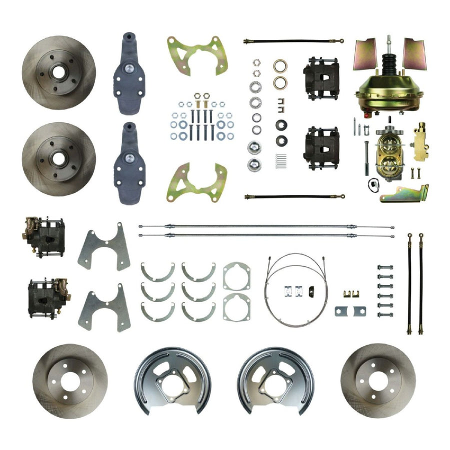 The Right Stuff 1958-64 Impala, 2" Drop, 9" Booster, Power 4-Wheel Disc Brake Conversion Kit - (FSC594DCD)