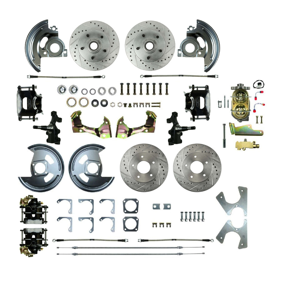 The Right Stuff 1964-72 GM A-Body, 2" Drop, Show N Go, 4-Wheel Manual Disc Brake Conversion - (AFXSD41DS)