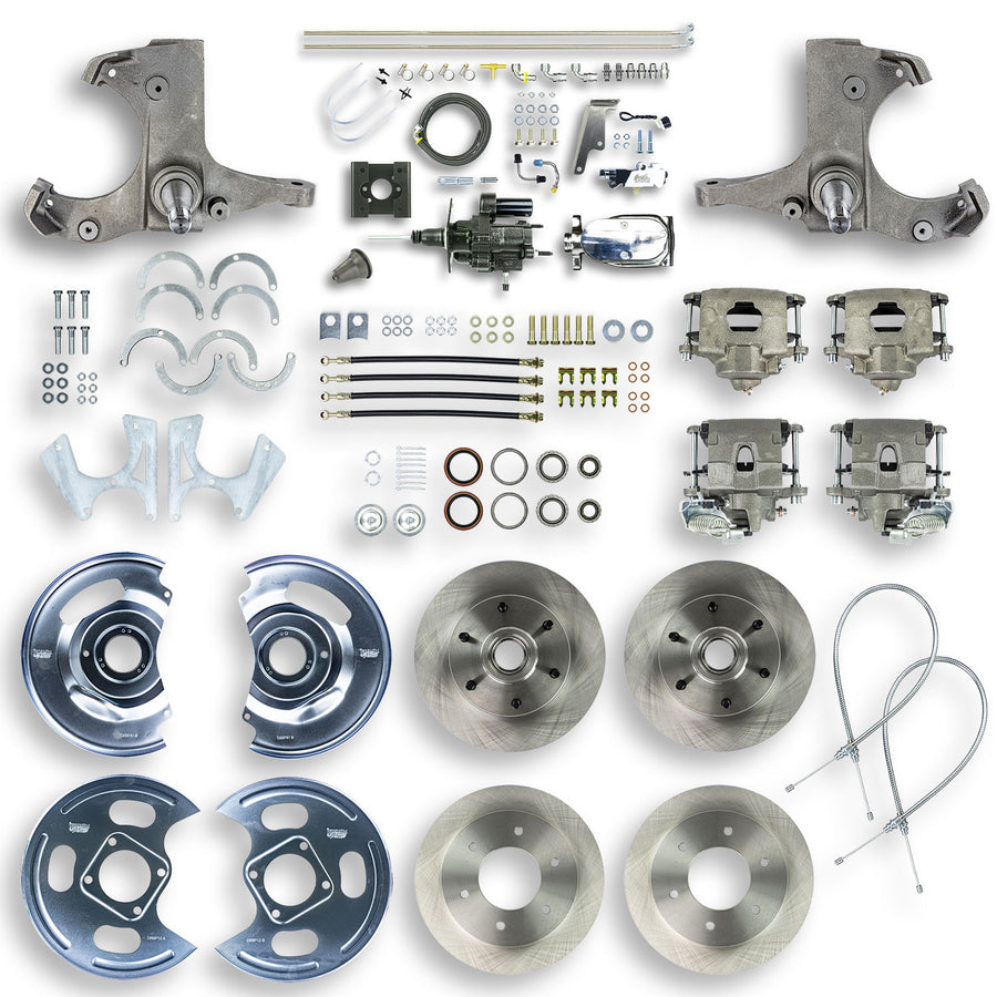 The Right Stuff 1963-66 GM C10/C15 Truck/Suburban W/2WD, Chrome Hydraulic Brake Assist 4-Wheel Disc Conv - (THB6356X)