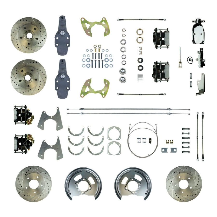 The Right Stuff 1959-64 Chevrolet Impala, 2" Drop, Manual 4-Wheel Disc Brake Conversion Kit - (FSC594SDDSX)