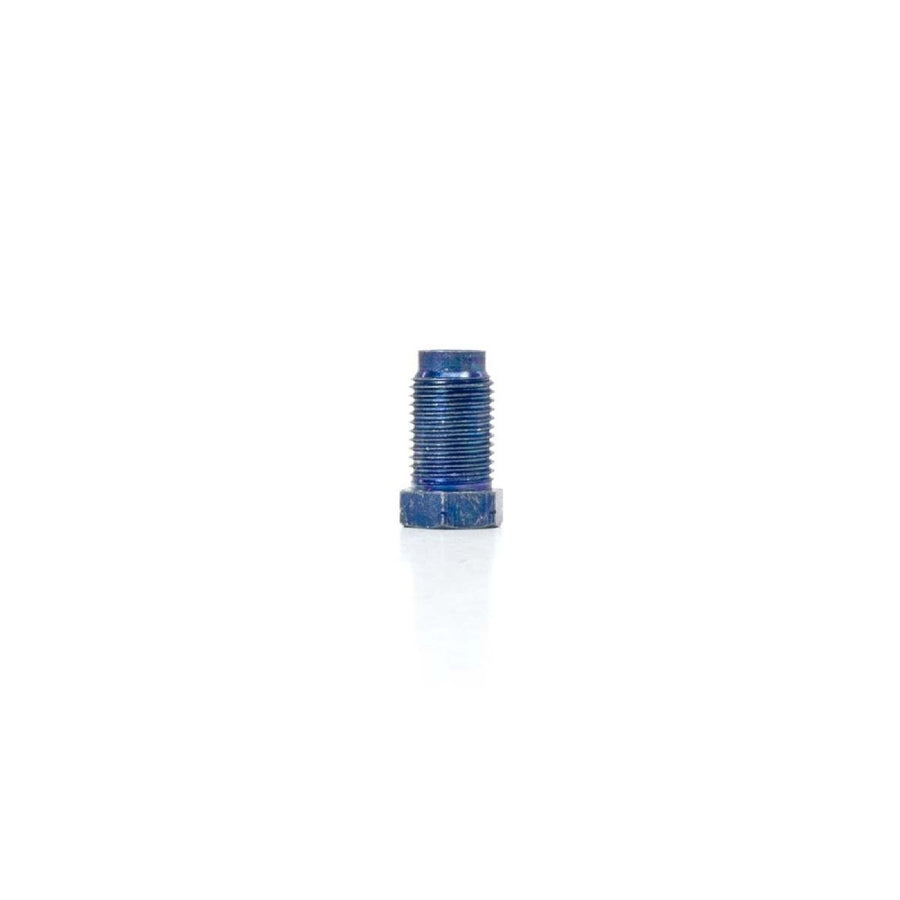The Right Stuff 3/16" Tube W/10x1 Thread, 7/16" Hex, Bubble Flare, Gold, Long Thread Fiting - (MSP1)
