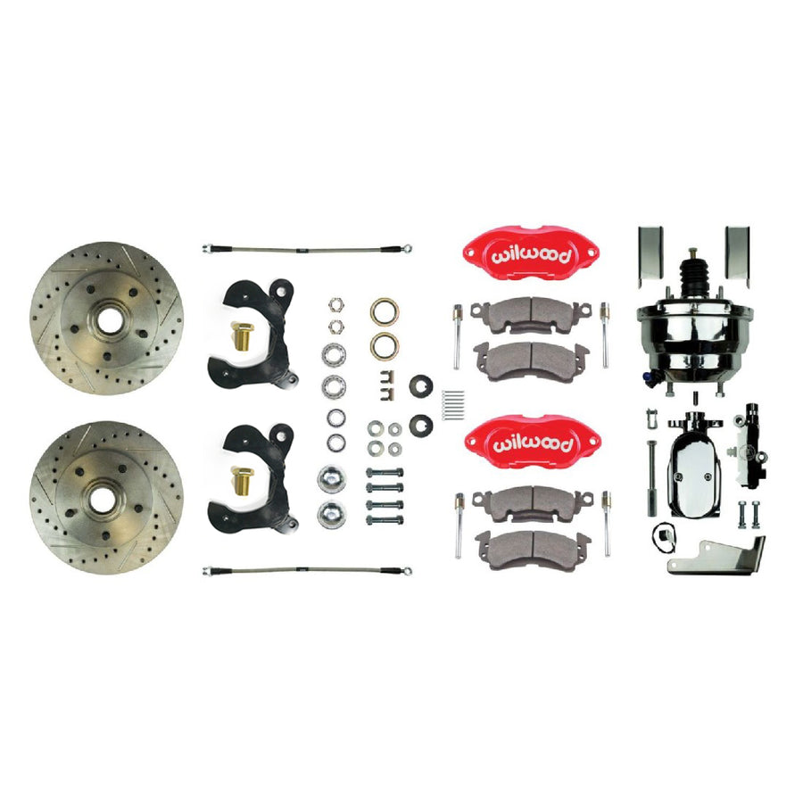 The Right Stuff 1955-58 Chevrolet Bel Air/Impala, Front Wheel Power Disc Brake Conversion Kit - (FSC56DCCZX)