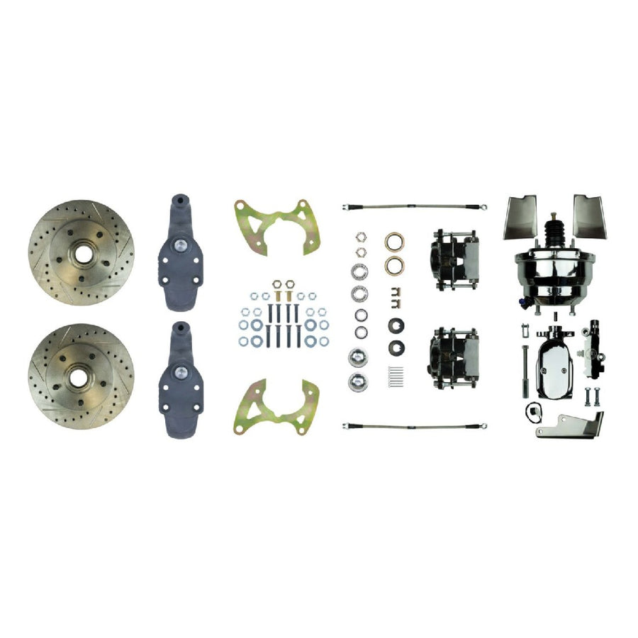 The Right Stuff 1959-64 Impala, 2" Drop, 8" Dual Booster, Power Front Disc Brake Conversion Kit - (FSC59DCDSX)