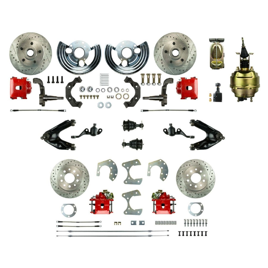 The Right Stuff 1965-76 Mopar A-Body, 8" Booster, 4-Wheel Power Disc Brake Conversion Kit - (MDC46DCZ)