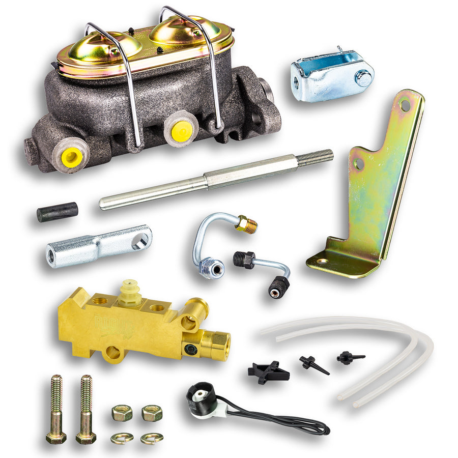 The Right Stuff 1" Bore Master Cylinder 4 port GM Truck style Valve Combo, Disc/Disc - (G0542)