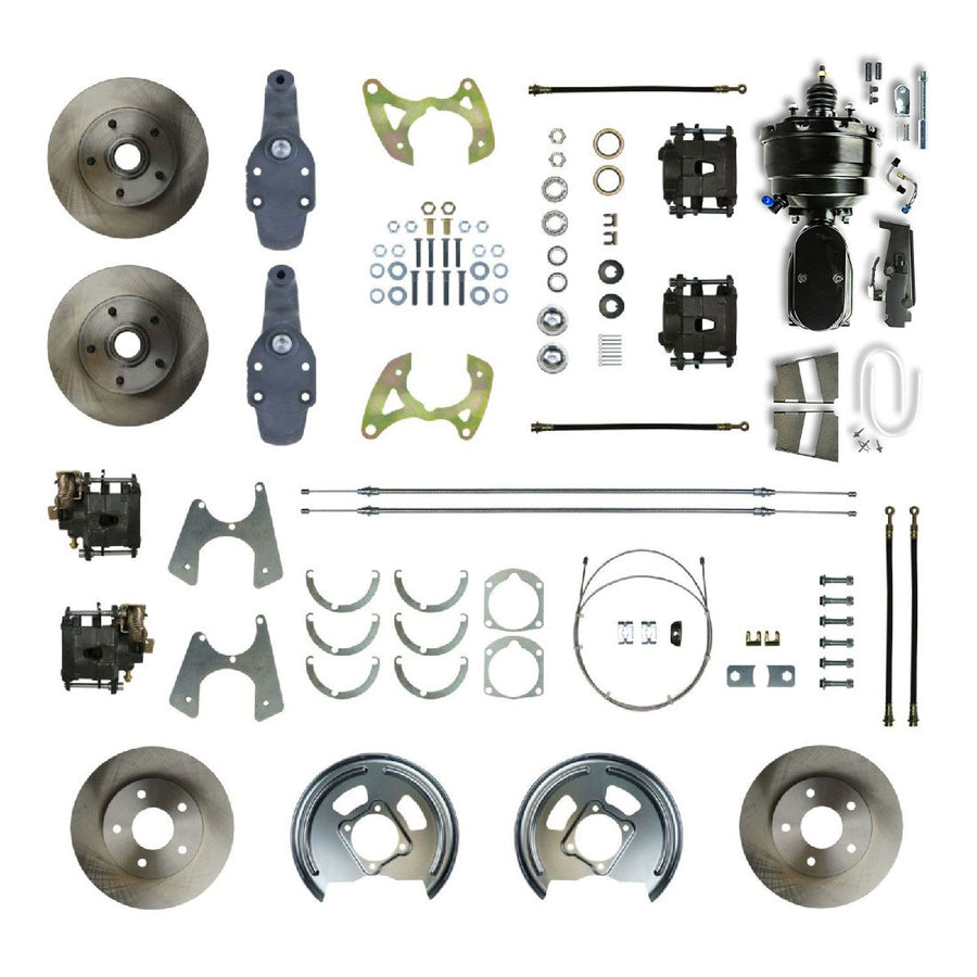 The Right Stuff 1958-64 Impala, 2" Drop, 8" Booster, Power 4-Wheel Disc Brake Conversion Kit - (FSC594DCDY)