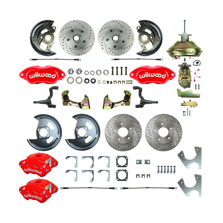 The Right Stuff 67-69 GM F-Body, Staggered, Power 11" Booster 4 Wheel Disc Brake Conversion - (AFXDC25CZ)