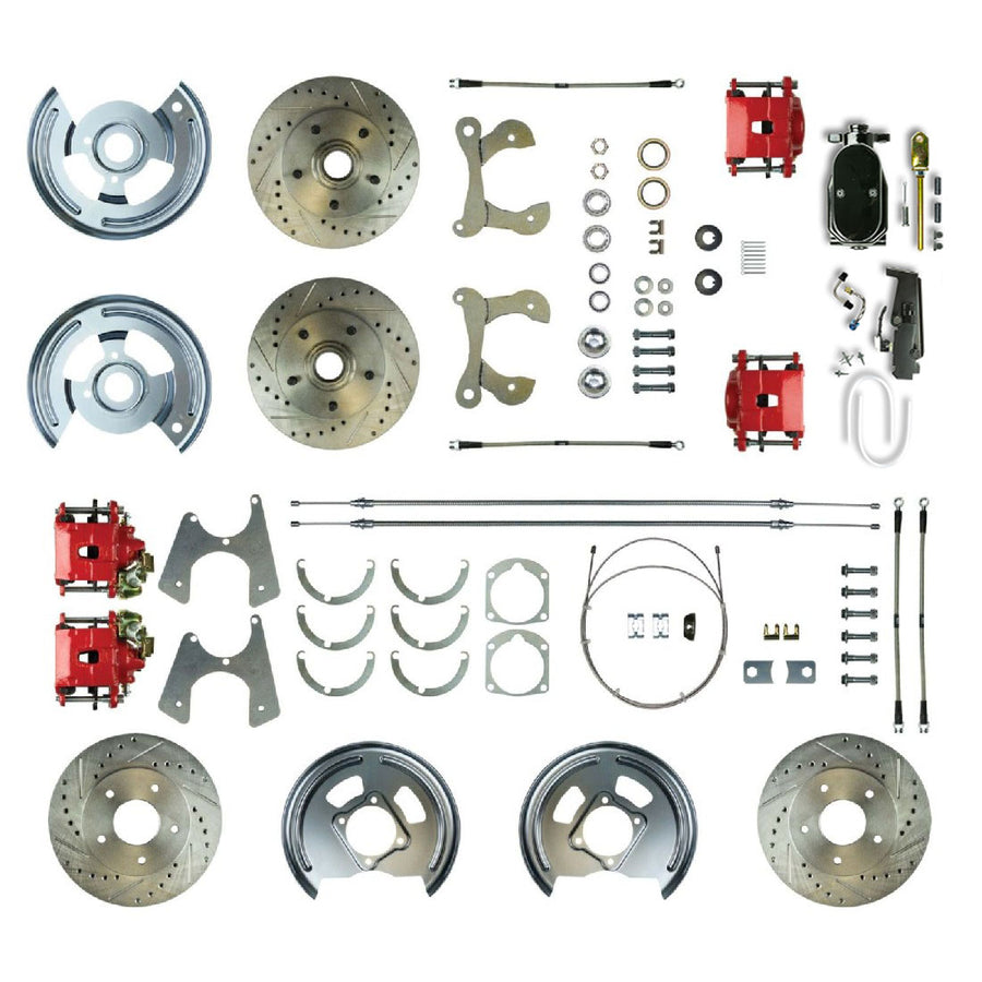 The Right Stuff 1958-64 Chevrolet Impala/Bel Air, 4-Wheel Manual Disc Brake Conversion Kit - (FSC584SDCZY)