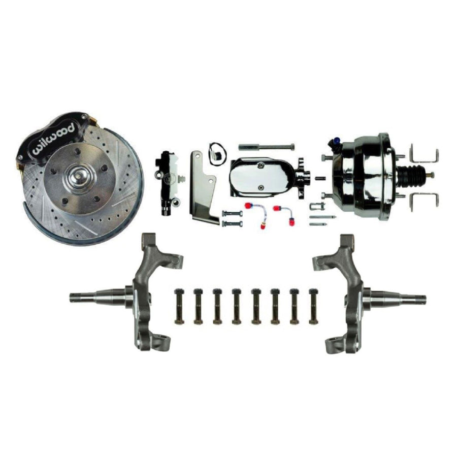 The Right Stuff 1964-1974 GM A/F/X Body, 2" Drop, Front Power Disc Brake Conversion Kit - (AFXDC32DSX)