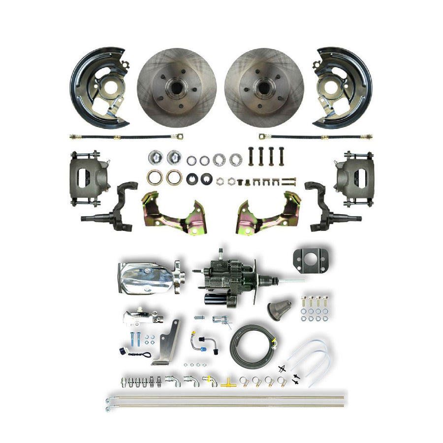 The Right Stuff 1964-1972 Chevelle/GM A-Body Front Chrome Hydraulic Brake Assist, Disc Brake Conversion Kit - (AFXHB01CX)